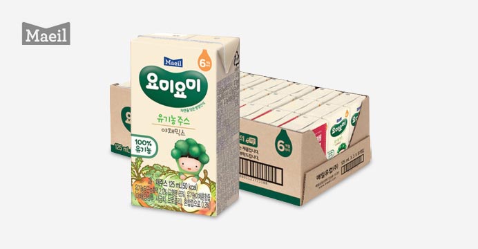 [15%중복]요미요미 종합야채 유기농주스 125mlx24팩