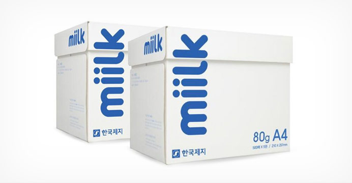 한국제지 밀크 A4용지 80g 2박스(5000매)