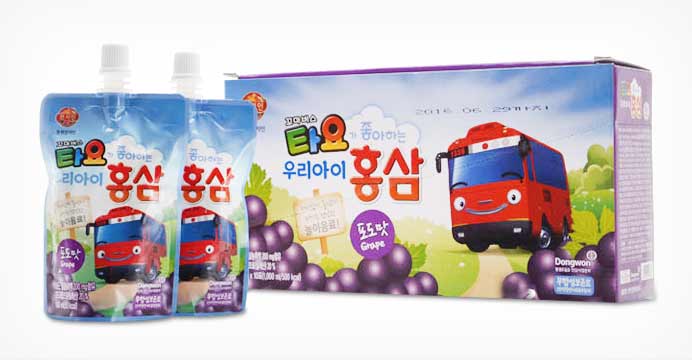 천지인 꼬마버스 타요 홍삼음료 100ml 30포