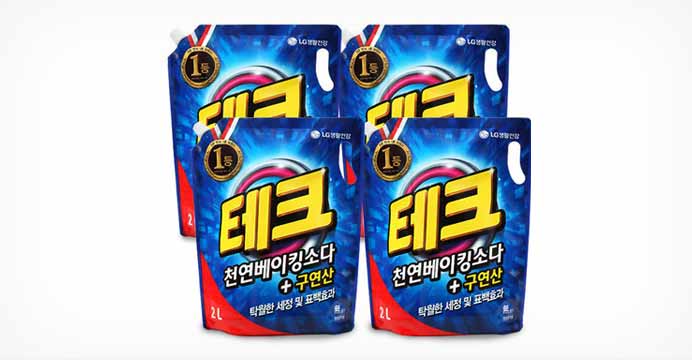 LG 테크 액체세제 2L 4개