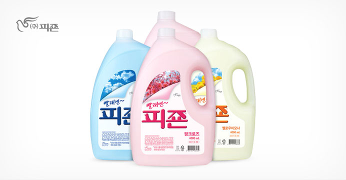 피죤 섬유유연제 대용량 4210ml 4개