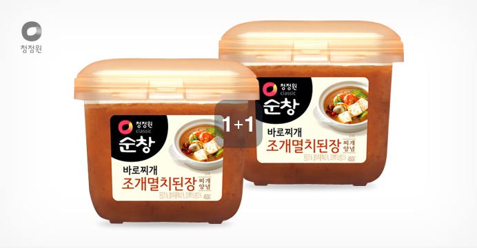 청정원 조개멸치찌개/고깃집된장 450g 2개