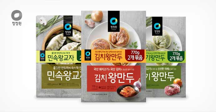 청정원 왕교자 420g2팩 왕만두770g 2팩골라담기