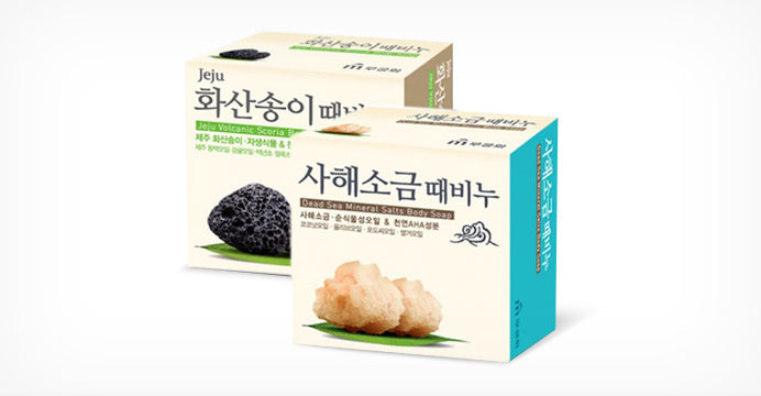 무궁화 사해소금/화산송이 때비누 100g x 3개