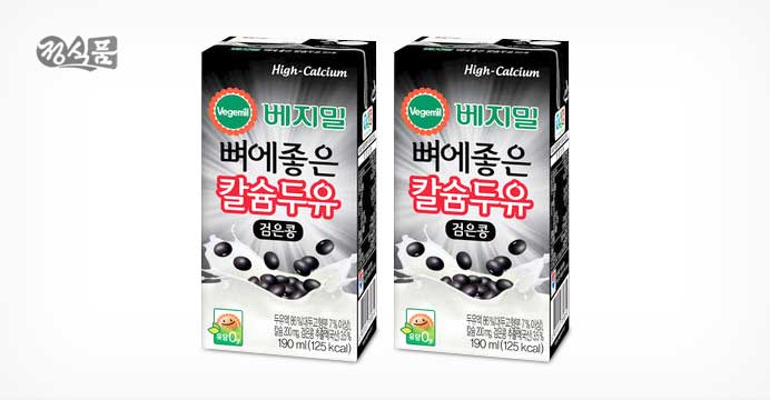 베지밀 뼈에좋은칼슘 검은콩 두유 190ml * 48팩