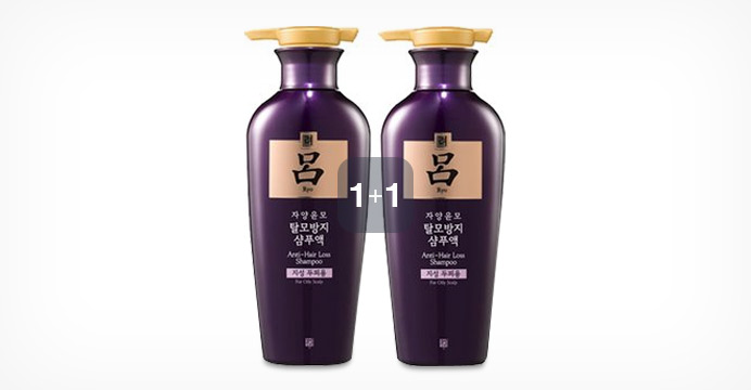 려 자양윤모 탈모방지 지성 샴푸 400ml 1+1