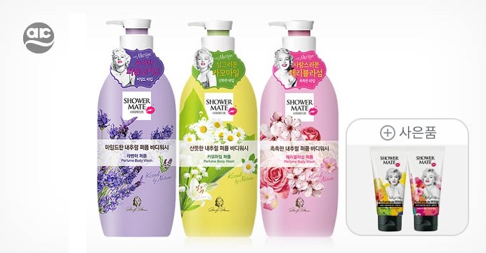 샤워메이트 퍼퓸 바디워시 900ml 3개+50ml 2개