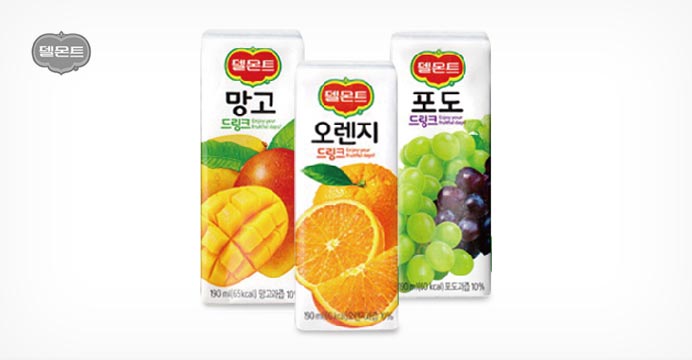 델몬트 과일 드링크 190ml * 24팩