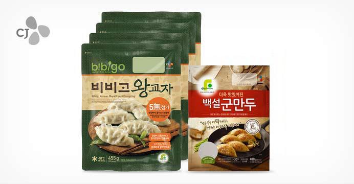 비비고 왕교자 455g x 4봉 + 백설군만두 400g