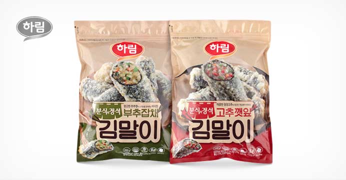 하림 고추깻잎김말이700g+부추잡채김말이700g