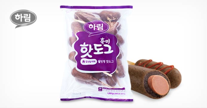 아이들 간식! 하림 흑미웰도그1kg (50g x 20개)