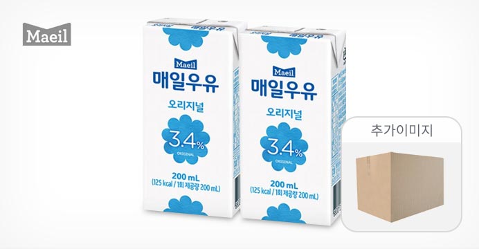 매일우유오리지널200ml 24팩/쿠폰가11,400원