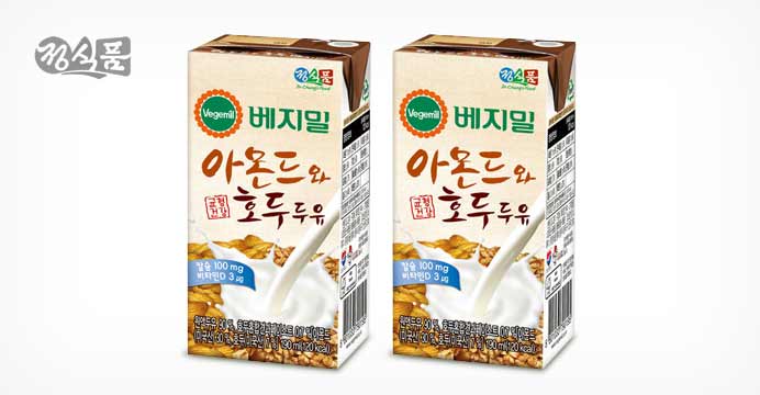 베지밀 아몬드와 호두 두유 190ml x 32팩