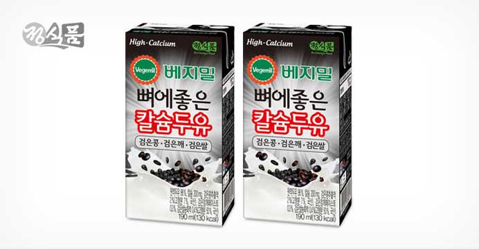 베지밀 뼈에좋은칼슘두유 검은콩깨쌀190ml 48팩