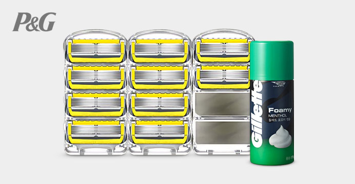 질레트 대용량팩 프로쉴드날10입+포미멘솔