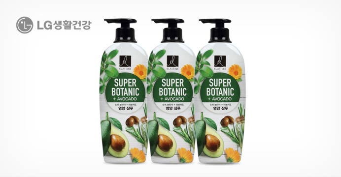 엘라스틴 슈퍼 보타닉 아보카도 샴푸 600ml 3개