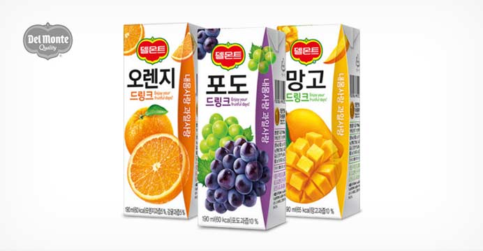 신선한 저칼로리 델몬트드링크팩 190mlx24팩