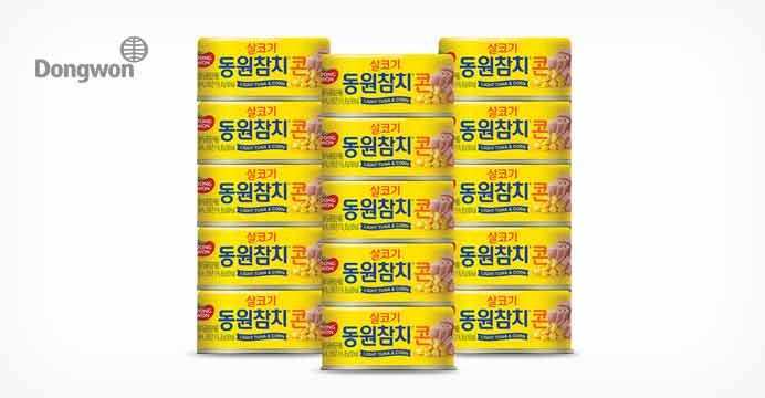 !   동원 라이트 참치콘 85g x 15캔