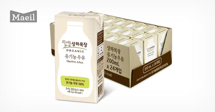 상하목장 유기농 멸균우유 200ML 24팩