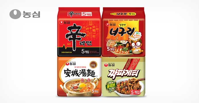 농심 신라면+안성탕면+너구리+짜파게티(총20봉)