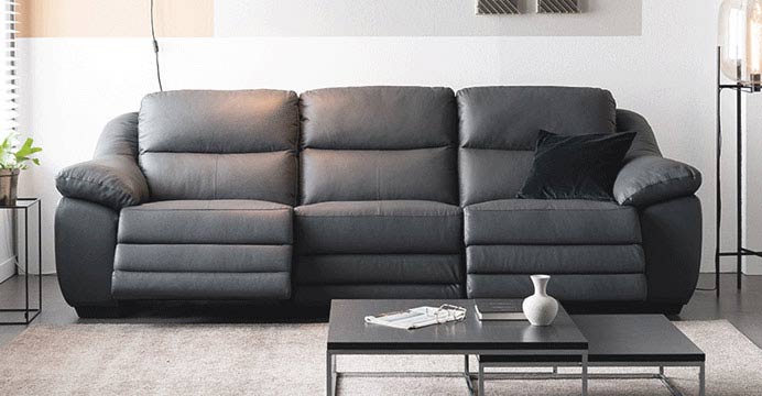 뉴파미에 면피천연소가죽 전동리클라이너소파