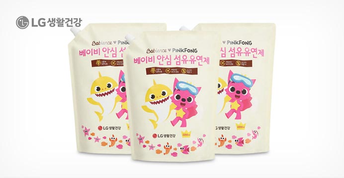 핑크퐁 베이비 섬유유연제 리필2200ml 3팩