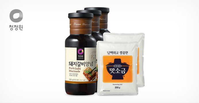 [15%쿠폰]청정원돼지갈비양념+맛소금
