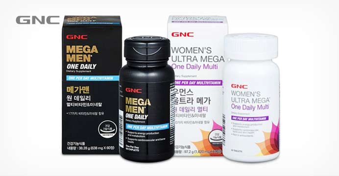 GNC 원데일리 메가맨/우먼스 멀티비타민 택1