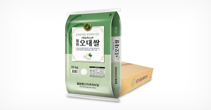 단일품종 철원오대쌀 10kg 박스포장