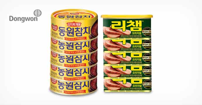 동원 김치찌개용 참치 5캔+리챔 오리지널 5캔