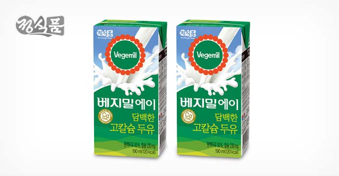 베지밀A 담백한 고칼슘두유 190ml 48팩