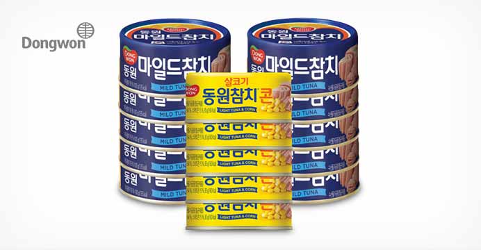 동원 마일드참치 100g 10캔+참치콘 85g 5캔