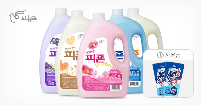 피죤 섬유유연제 3100ml 4개+액츠퍼펙트 2개