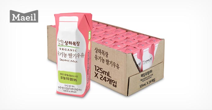 상하목장 유기농 딸기우유 125ML 24팩