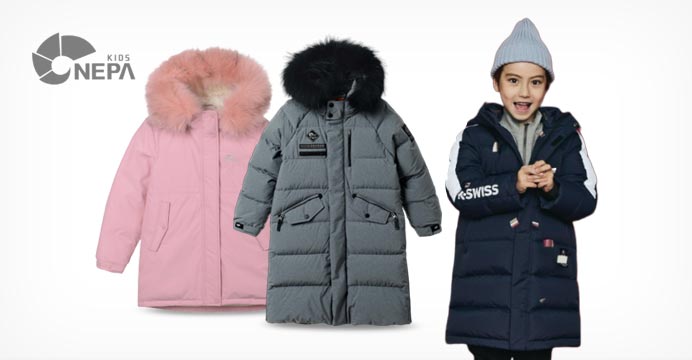 네파키즈/르까프 아동 롱기장 덕다운 특가