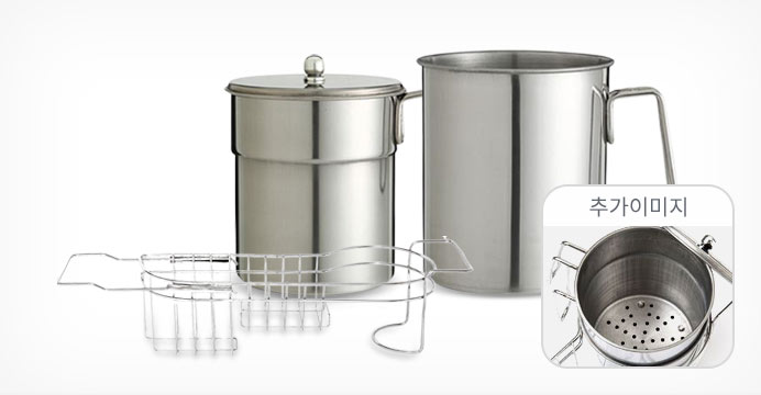 스텐 음식물쓰레기통세트(거치대+수거통2종)