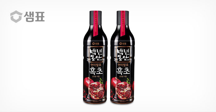 백년동안흑초 산수유석류 900ml*2/쿠폰가 9,900