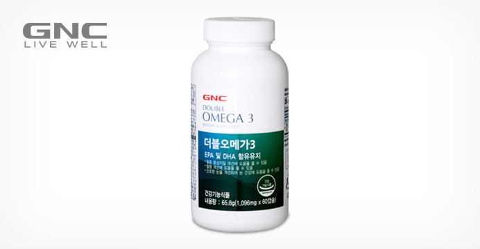 GNC 더블 오메가3 600mg 60캡슐 (60일분)