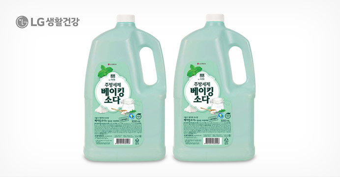 퐁퐁 주방세제 베이킹소다 3000ml 2개