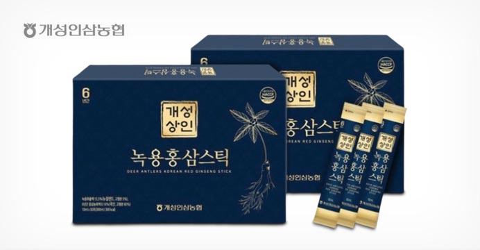 개성상인 녹용홍삼스틱 10ml 30포 2박스