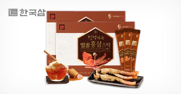 한국삼 정성담은 벌꿀홍삼스틱 30포 2박스