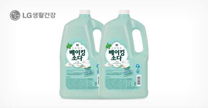 퐁퐁 베이킹소다 주방세제 3000ml 2개