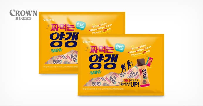 크라운 간편한 대용량 짜먹는 양갱 680g 2팩