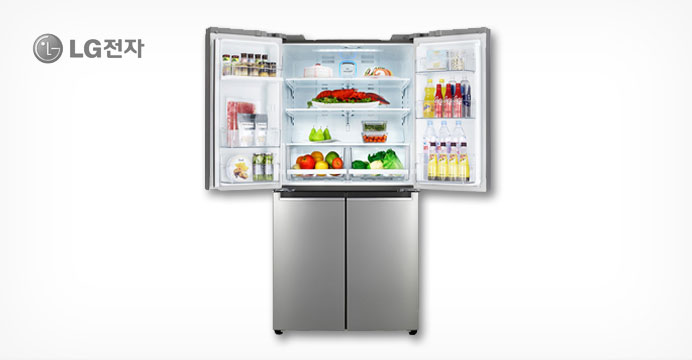 LG디오스 4도어 상냉장하냉동 냉장고 F872SS11
