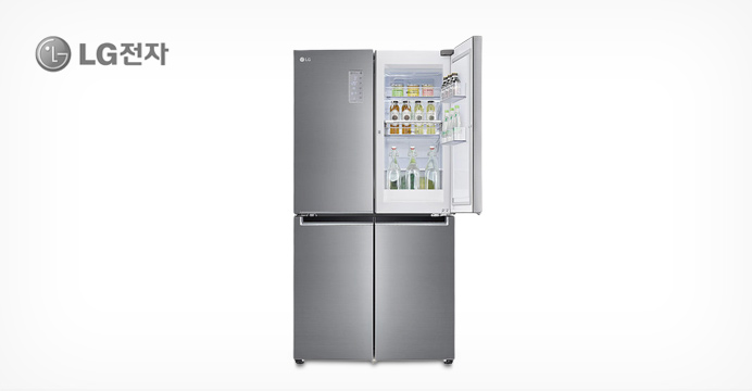 LG매직스페이스 4도어 냉장고 F872S30