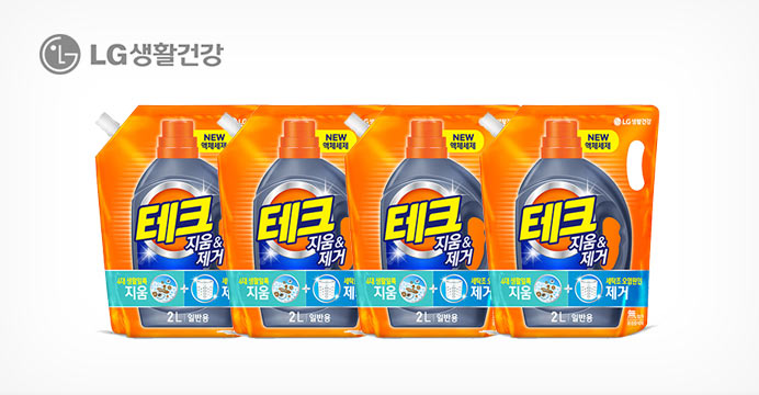 테크 지움제거 액체세제 2L 4개+후기 이벤트