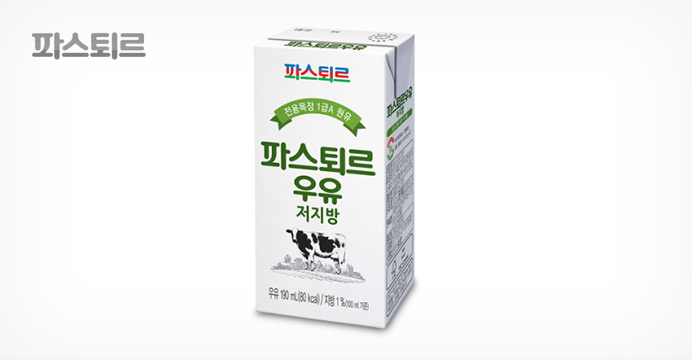 파스퇴르 전용목장 저지방우유 190mLX24입