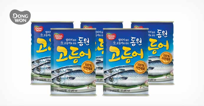 동원 고등어!   캔 400g 5캔