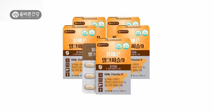 올바른건강 올바른 밀크씨슬 5박스 900mg*30정