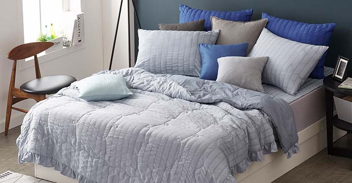 60수 아사 플리츠 이불+ 베개커버세트